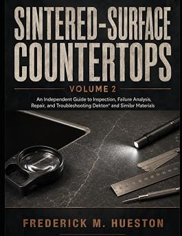 Book cover for SINTERED-SURFACE COUNTERTOPS Volume 2: An Independent Guide to Inspection, Failure Analysis, Repair, and Troubleshooting Dekton® and Similar Materials